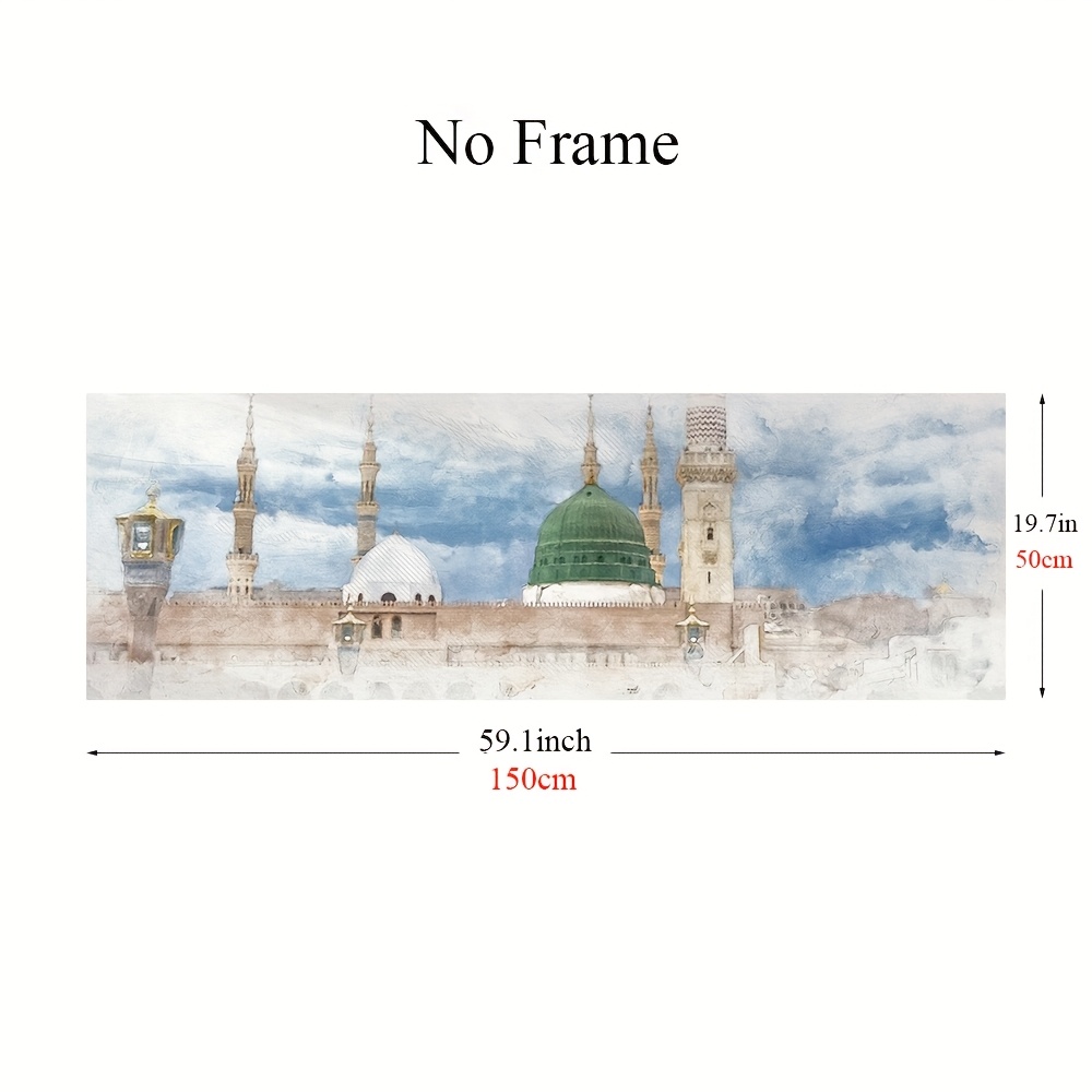 TEMU 1pc Unframed Wall Art - Poster With - Architecture Design, Landscape Canvas Art For Home Decor, Bedroom & Living Room