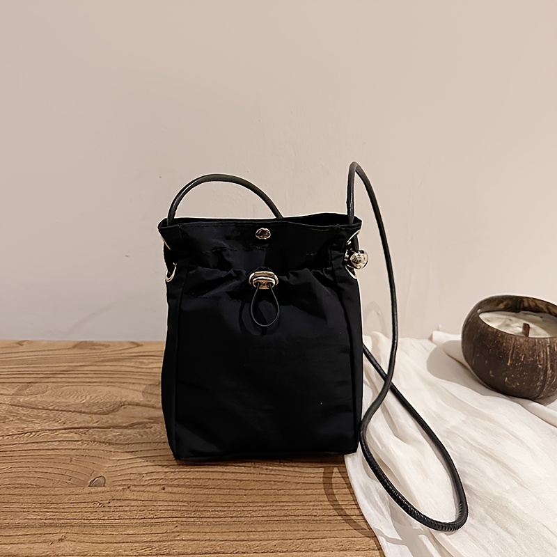 TEMU Women's Crossbody Bag, Retro Fashion Casual Solid Color Lightweight Nylon Mini Mobile Phone Bag Coin Purse, Women's Shoulder Bag, Adjustable