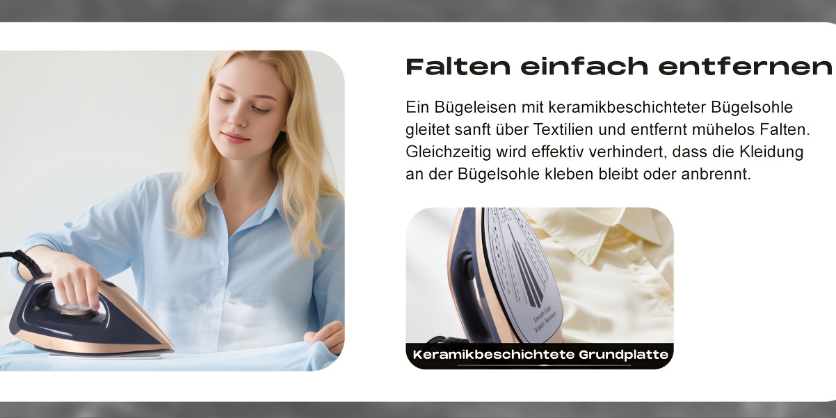 SUPERLEX Stoomstation met een keramisch gecoate, afneembare 1.3 L waterreservoir met een stoomproductie van 25-35G/min, opvallend lichtgewicht en stil.