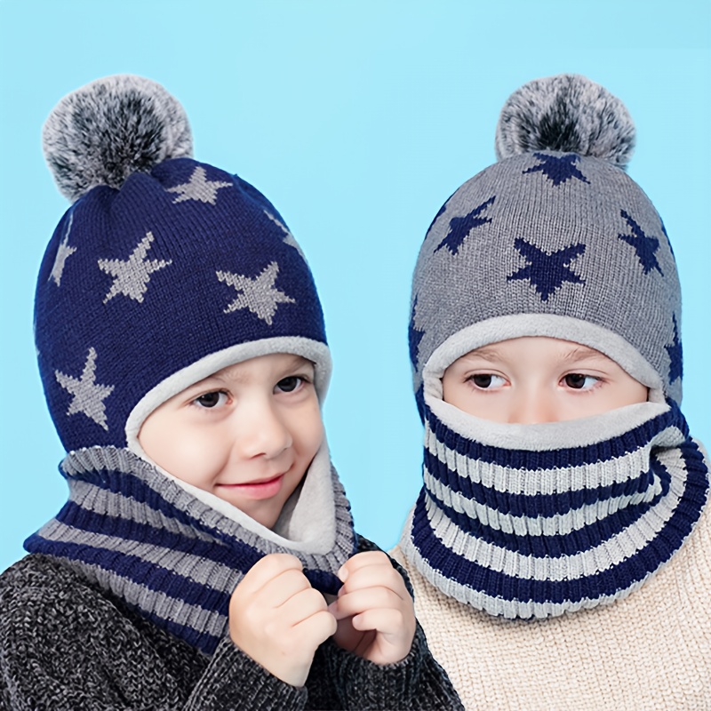 Tricot Ensemble Bonnet Et Snood Jacquard Pour Fille - YOGESHWARI TRICOT