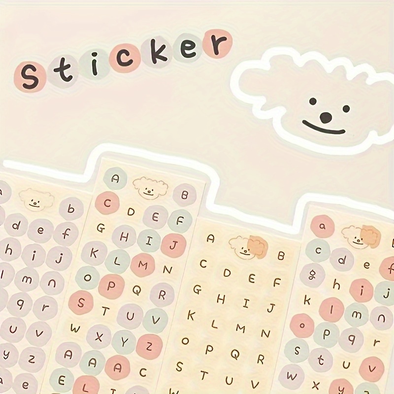 

4 Sheets Colorful Alphabet Stickers For Scrapbook Diaries And Notes - Perfect For Adding A Personal Touch And Creative Stickers To Your Projects