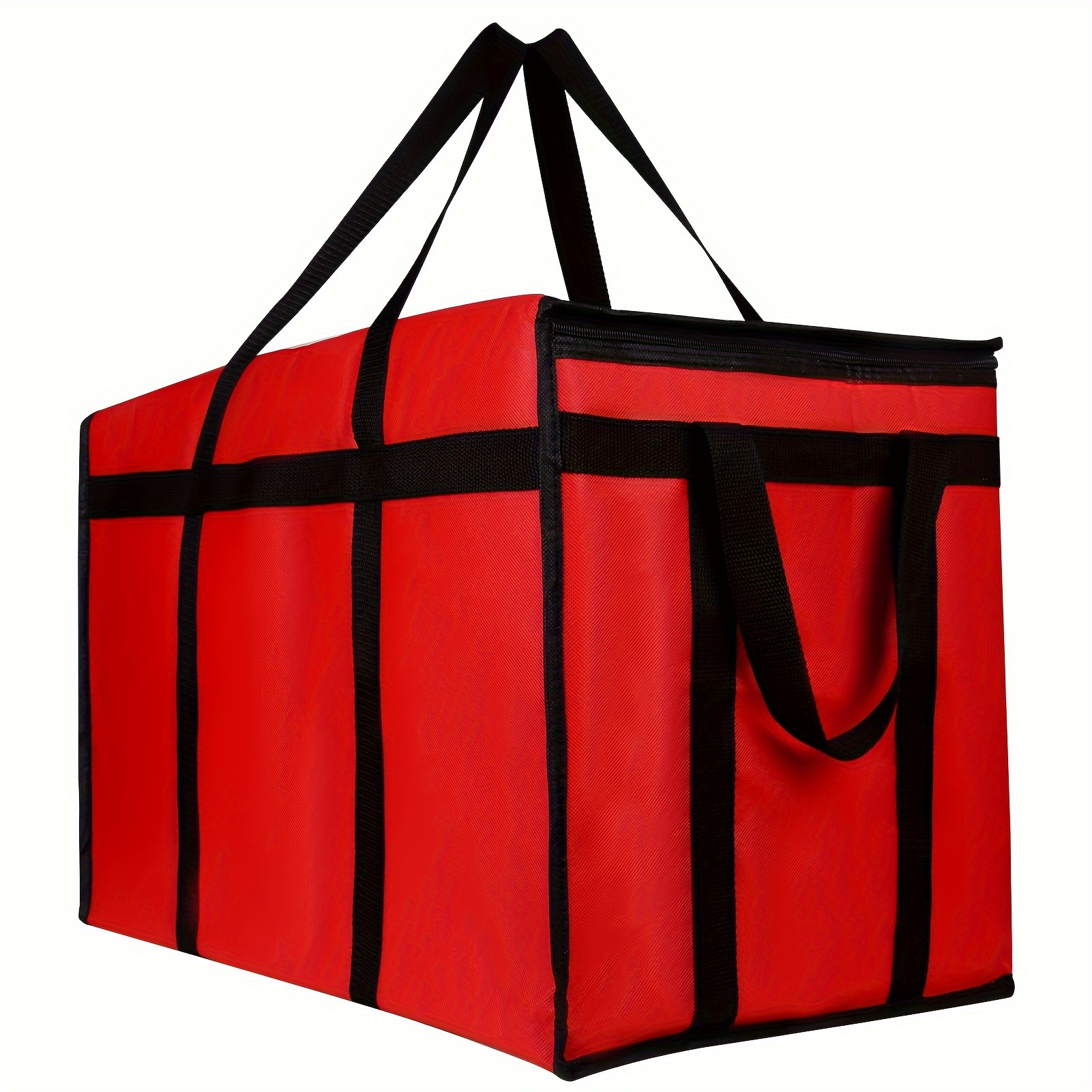 

1pc, Insulated Food Delivery Bag For Pizza Delivery, Grocery- Cooler Bag, Food Warmers For Parties, Thermal Bags For Cold And Hot Food Carrier Red, Xxx-large