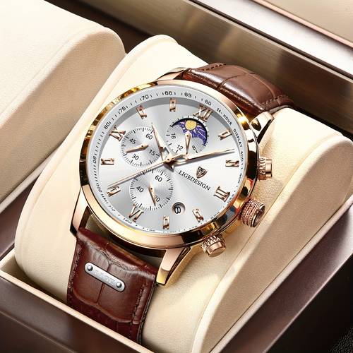 mens suitable for mens waterproof watch ip68 3atm watch with chronograph wristwatch quartz movement casual professional watch for swimming surfing showering ideal mens gift affordable