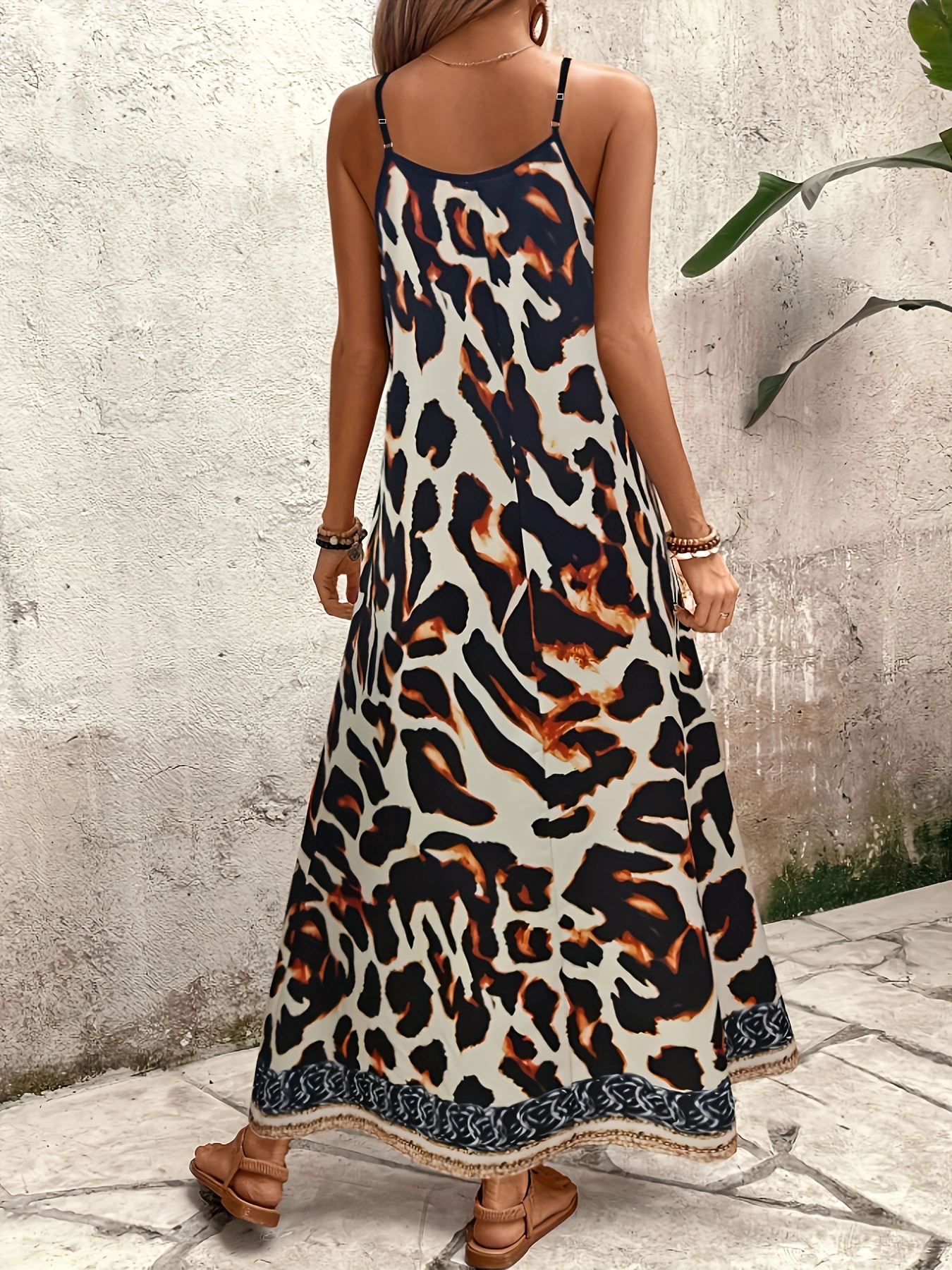 womens elegant sleeveless v neck leopard print geometric - Temu Mauritius