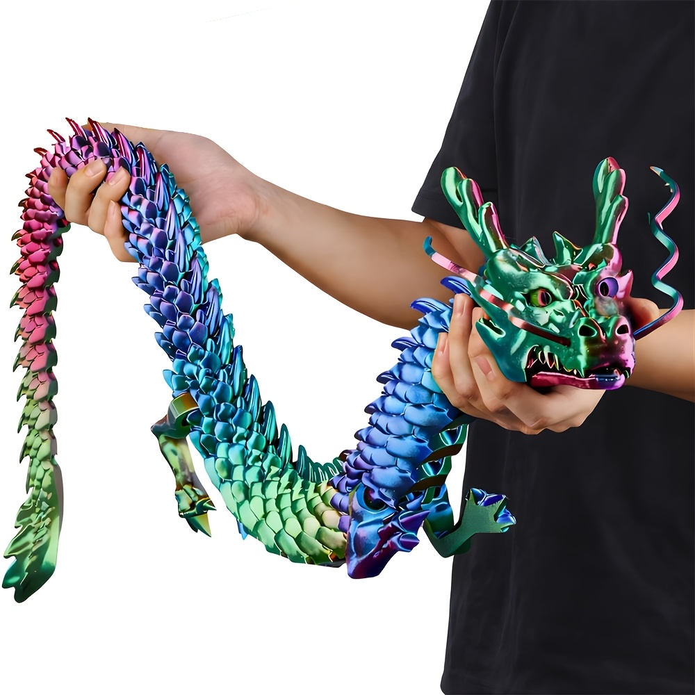 TEMU Huge 3d Printed Dragon, Enormous 3d Printed Creature, Home Office Executive Table Decoration, Random Color
