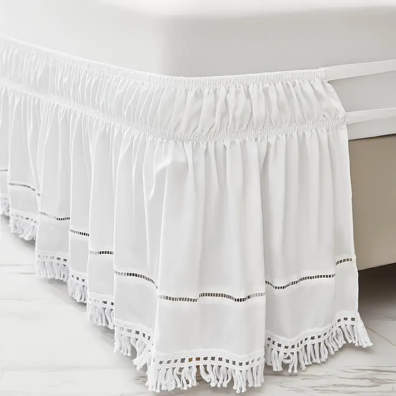 FCJ-2056 Nouveau couvre lit en dentelle mode jupe de lit drap housse épais Double couche pièce FCJ-2056 Nouveau couvre lit en dentelle mode jupe de lit drap housse épais Double couche pièce