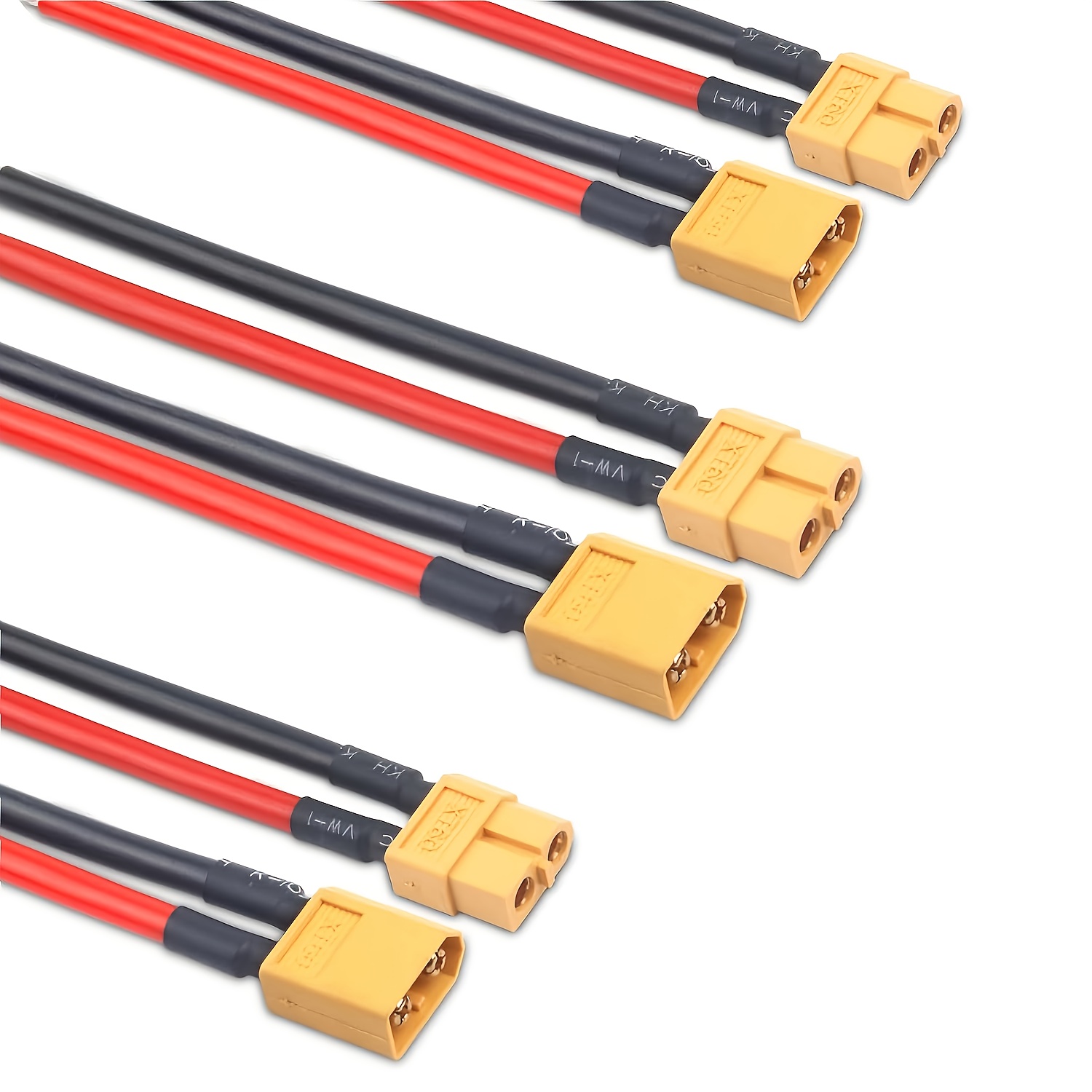 Image of Xt60 Male And Female Connector Cable, 14awg, Parts And Accessories For Remote Control Electric Toys, Servo Plugs And Wires For Remote Control Cars