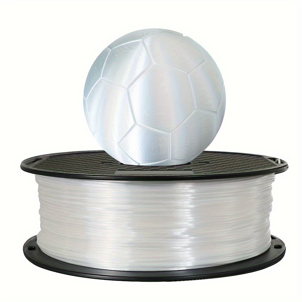 Filament Pla 1.75mm Shiny 3d Printer Filament, 1kg Spool (2.2lbs), Dimensional Accuracy +/- 0.02mm, Fit Most Fdm Printer ( White)
