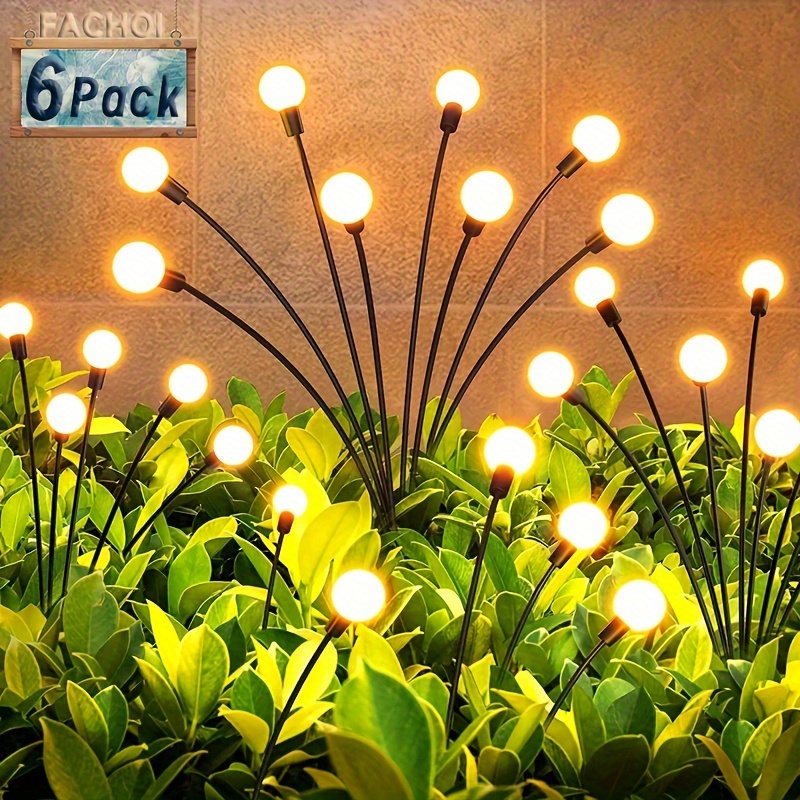 

Solar Lights, 72 Led Firefly Lights Solar, Solar Lights For Outside By Wind, Solar Lights Ip65 Waterproof For Christmas Patio Decoration (6pack/4pack/2pack/1pack) 8/12/16/24/32/48/72led