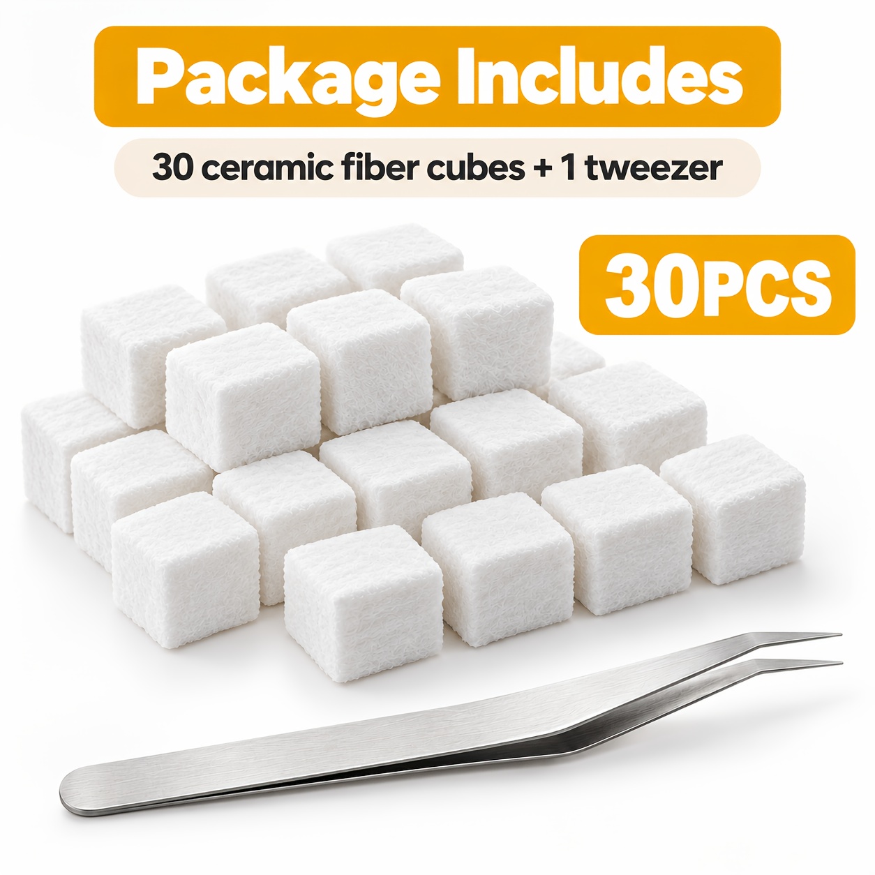 Image of 30pcs Ceramic Fiber Wick For Tabletop Fireplaces