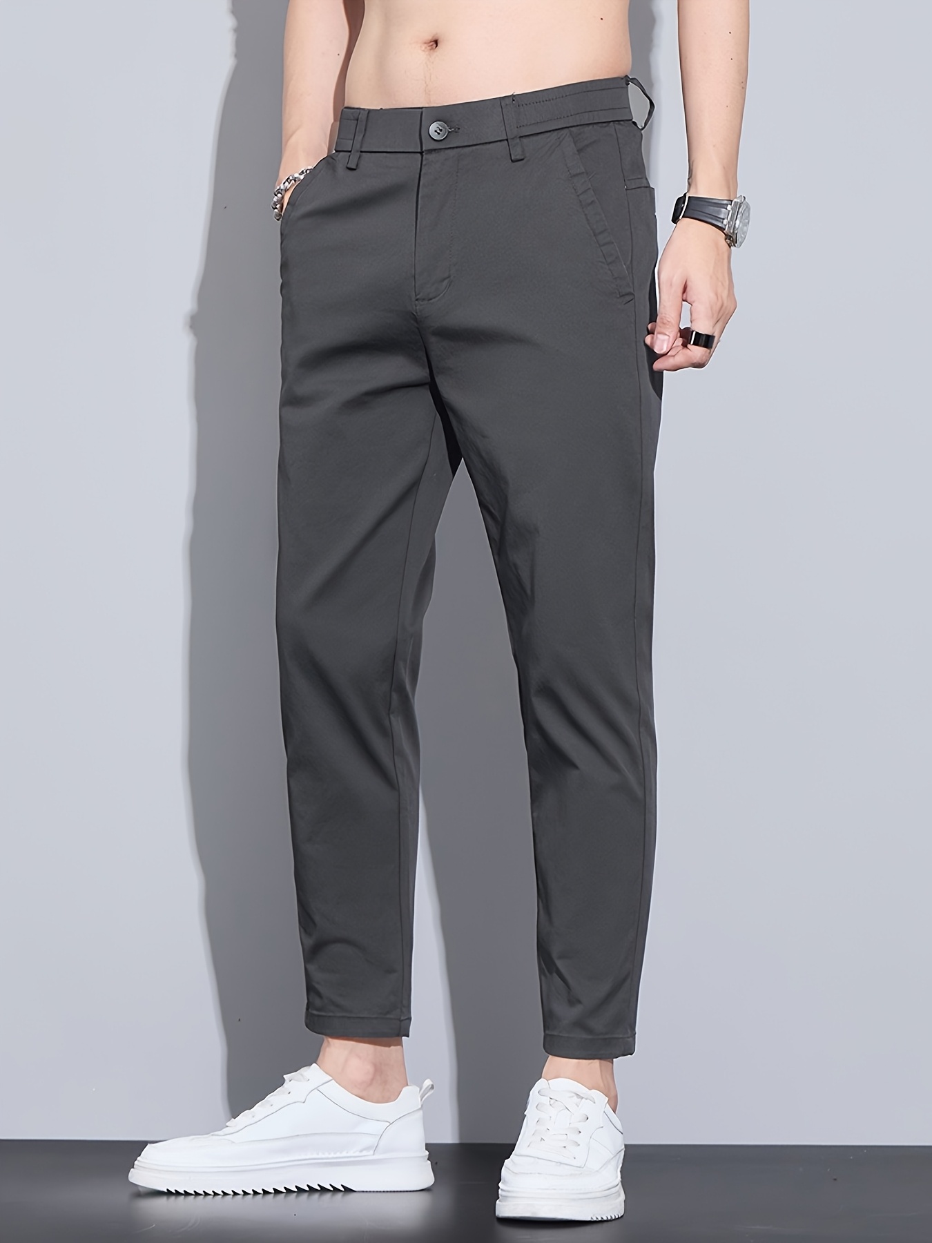 ダークグレー ショップ ワークパンツ ストレートレッグ ダークグレー