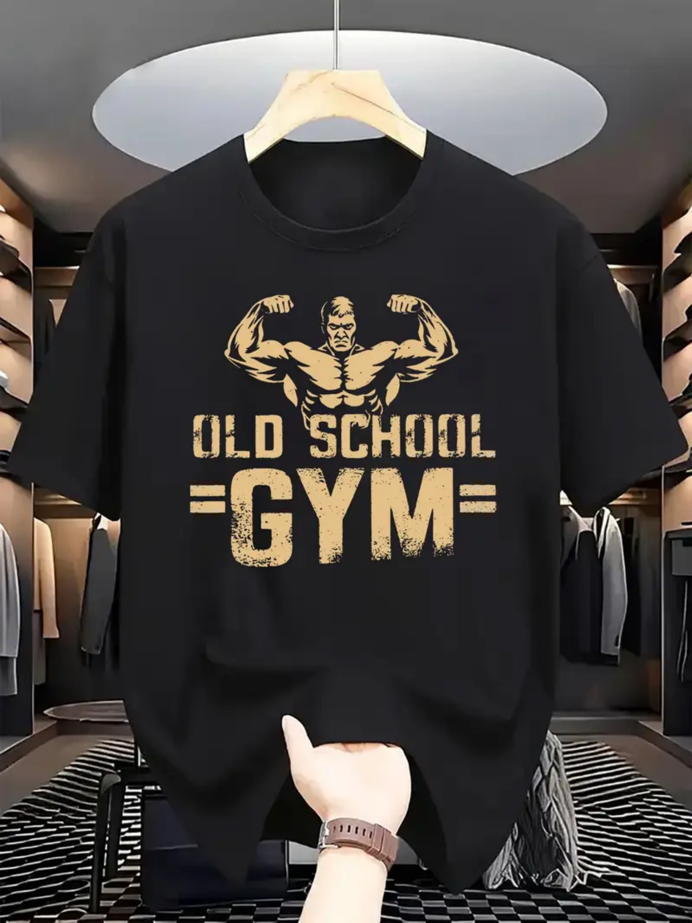 men's gym graphic t shirt white workout tee Temu Oman