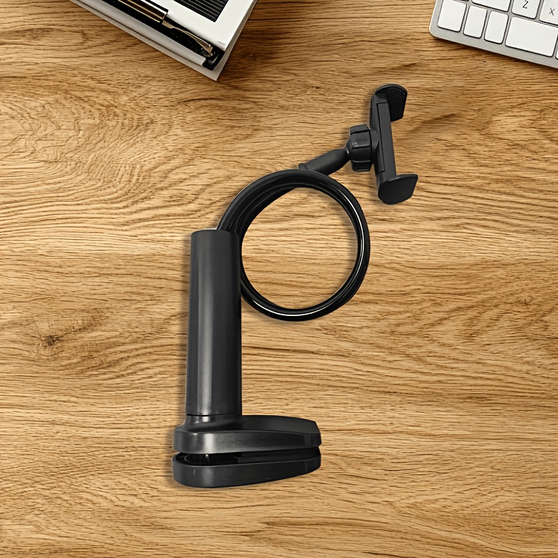 360° Rotating Bedside Phone Holder - , Stable, , Long Arm, Clip-on Stand For Smartphones