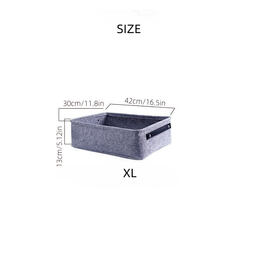 Felt Storage Basket, Clothing Sundries Storage Basket, Desktop Fabric Basket, Dirty Clothes Basket