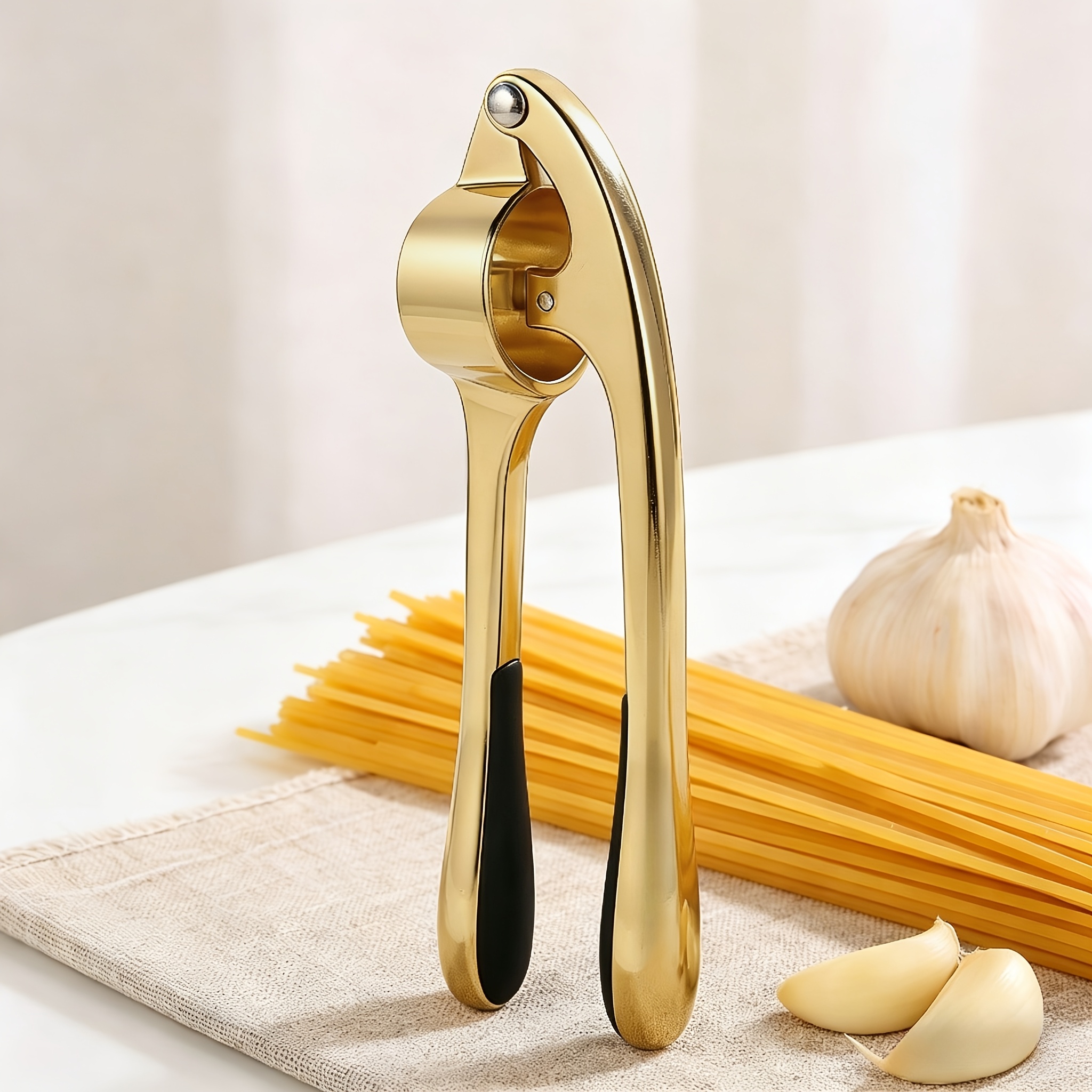 TEMU Alasum Garlic Press Mincer And Crusher Alloy Garlic Squeezer With Handle Kitchen Chopper For And Food Preparation