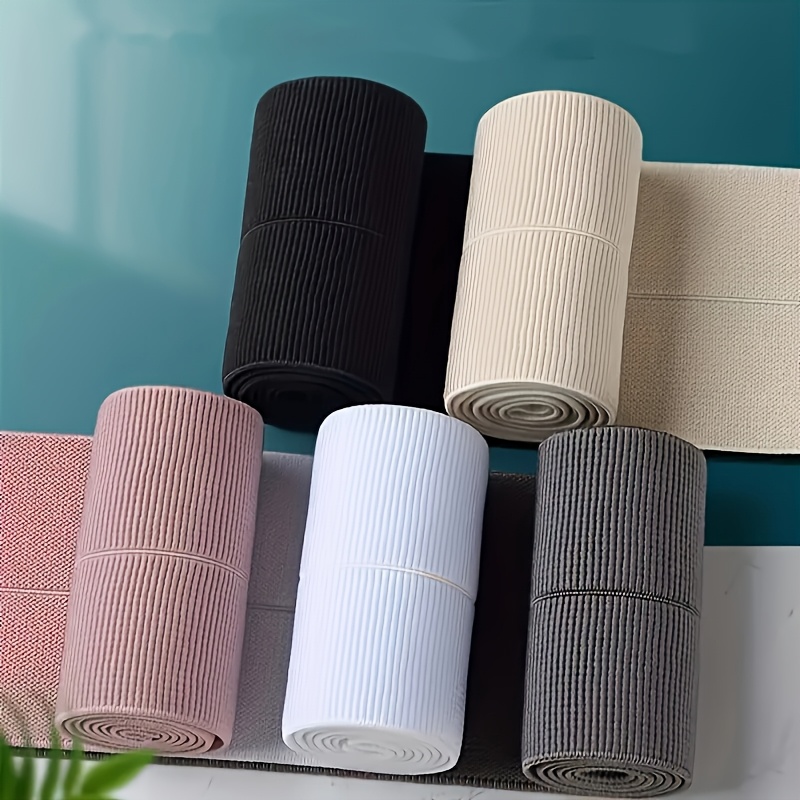 TEMU Bande élastique en gros grain de 5 yards pour jupe, chapeau et décoration de chaussures - Convient pour les jupes, chapeaux et chaussures, bande