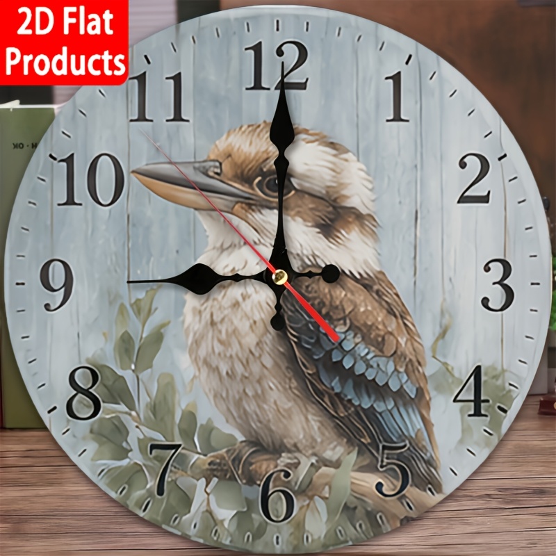 TEMU [2d Flat]1pcs Vintage Art Wooden Clock, Timber Wall Clo, Wall Clock For Home, Decor For Living Room, Bedroom, Kitchen, Office, Study, And