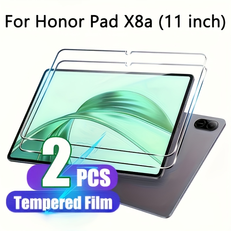TEMU 2 Piezas Protector de Pantalla LCD/HD/Vidrio Compatible para Tablet Honor X8a con Corte para Cámara - Cubierta Antirrotura de 9 Durezas, Acabado