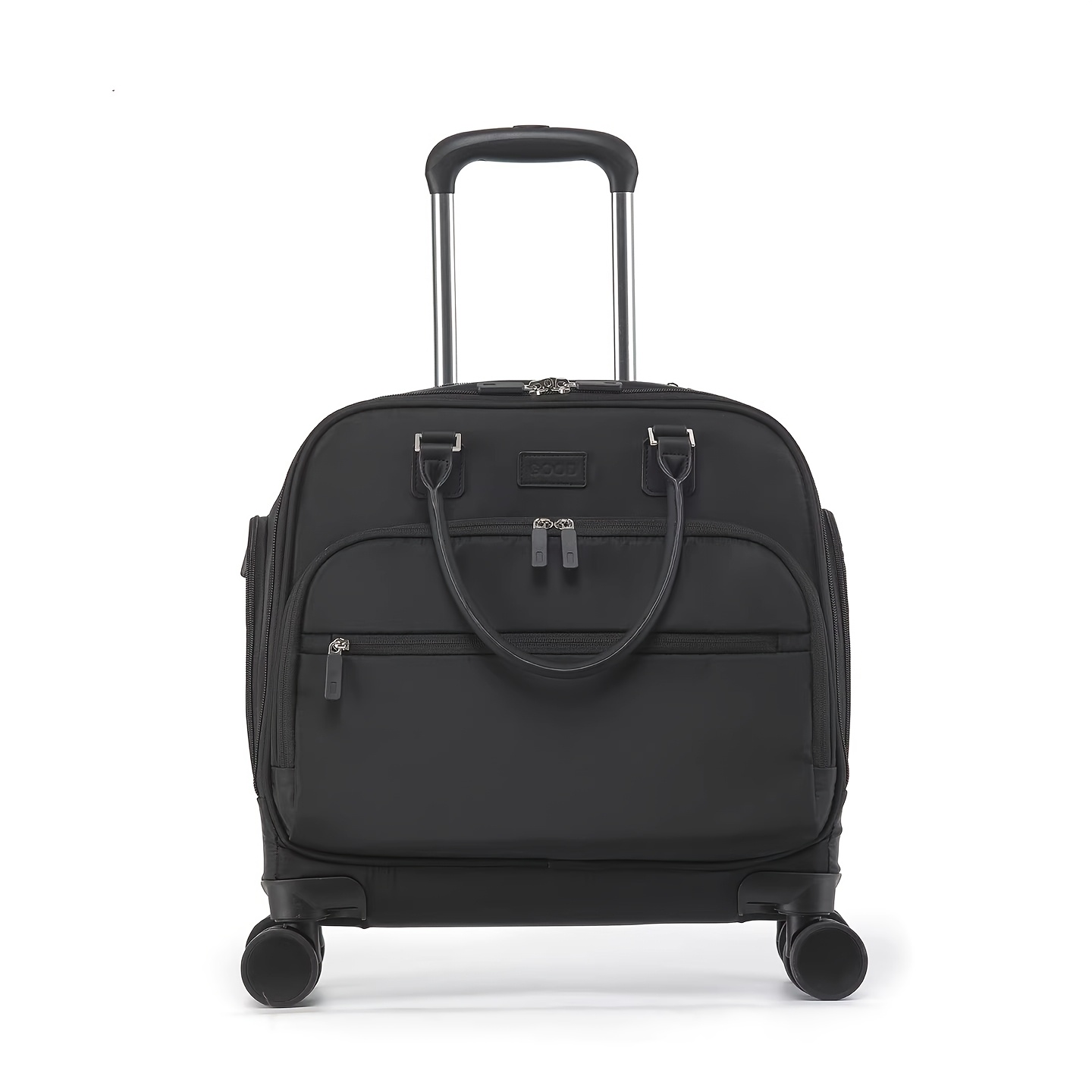 TEMU Women' 18 Inch Carry On Luggage Suitcase With Laptop Compartment & Lockable Underseat Bag - Lightweight Softshell Oxford Cloth Travel Bag,