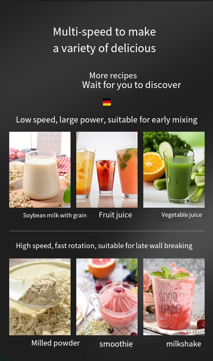 wall breaking machine household blender multi functional kitchen soy milk machine cooking grinder juicer juice machine details 6