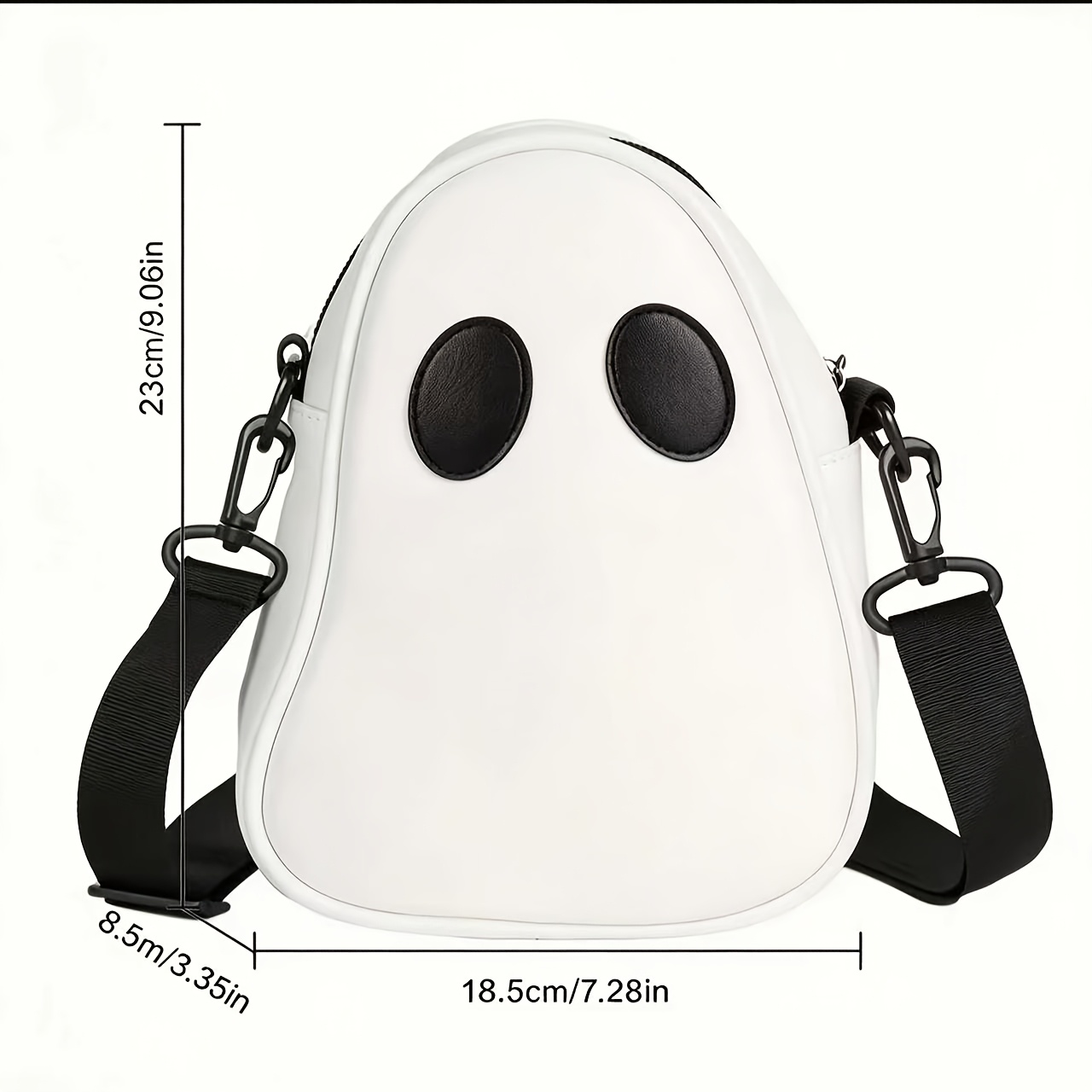TEMU Cute Halloween Pumpkin Wallet, Skull Crossbody Bag - Black And White Options . 'trick Or Treat' A Must-have For Halloween Gift .