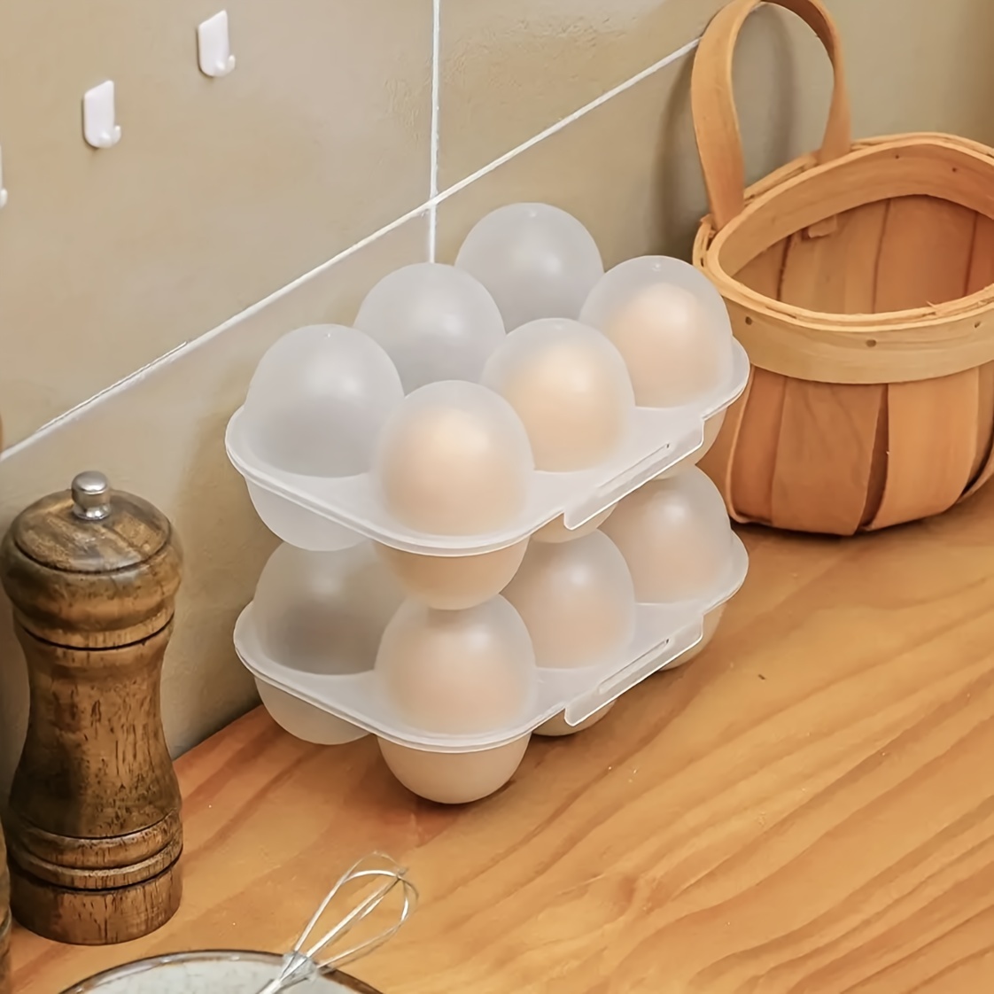 

1 Refrigerator Storage Box, 6 Compartments Egg Freshness Storage Box, Leak-proof And -proof Egg Storage Box