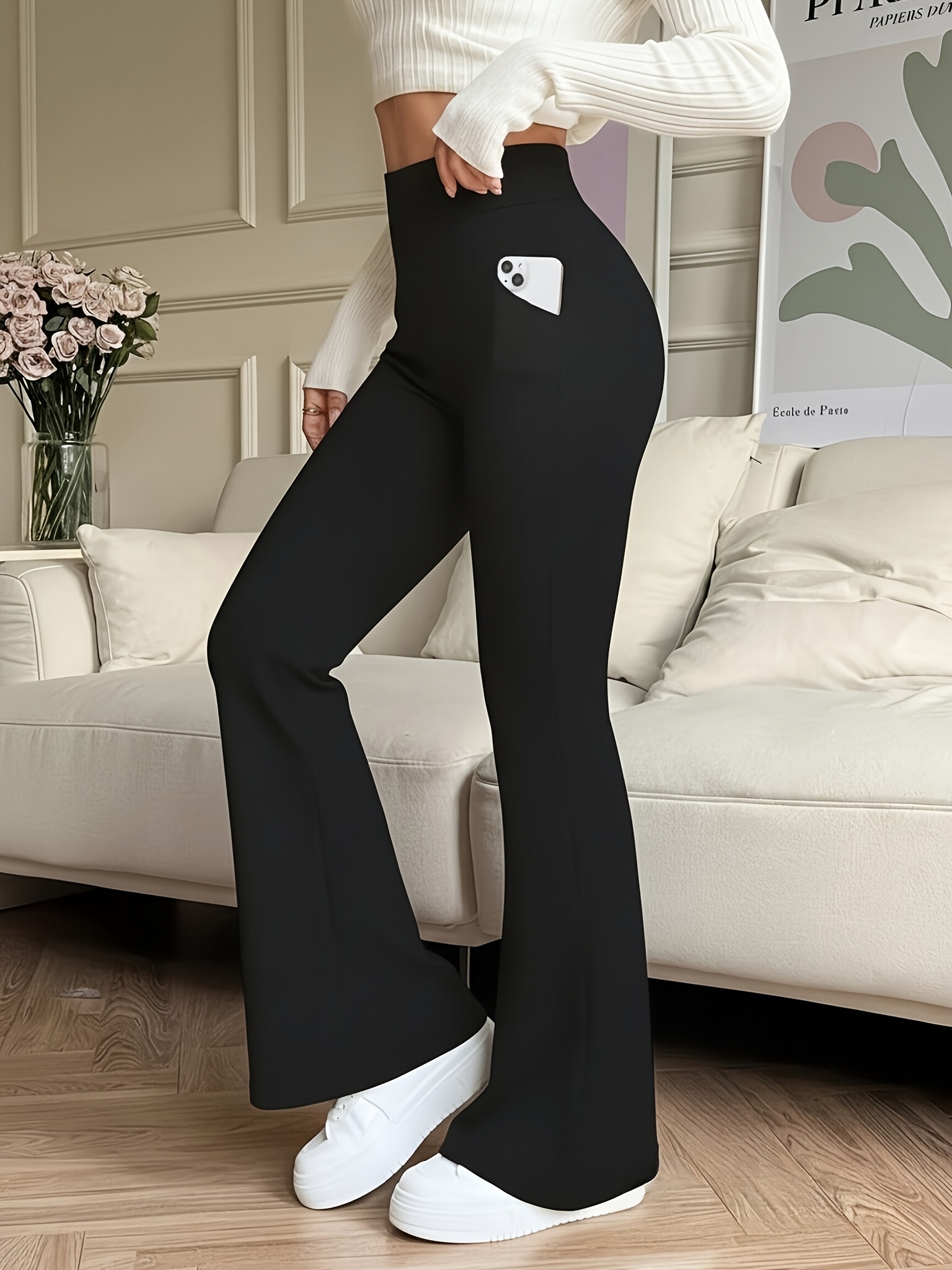 womens flare pants sold on Temu United States