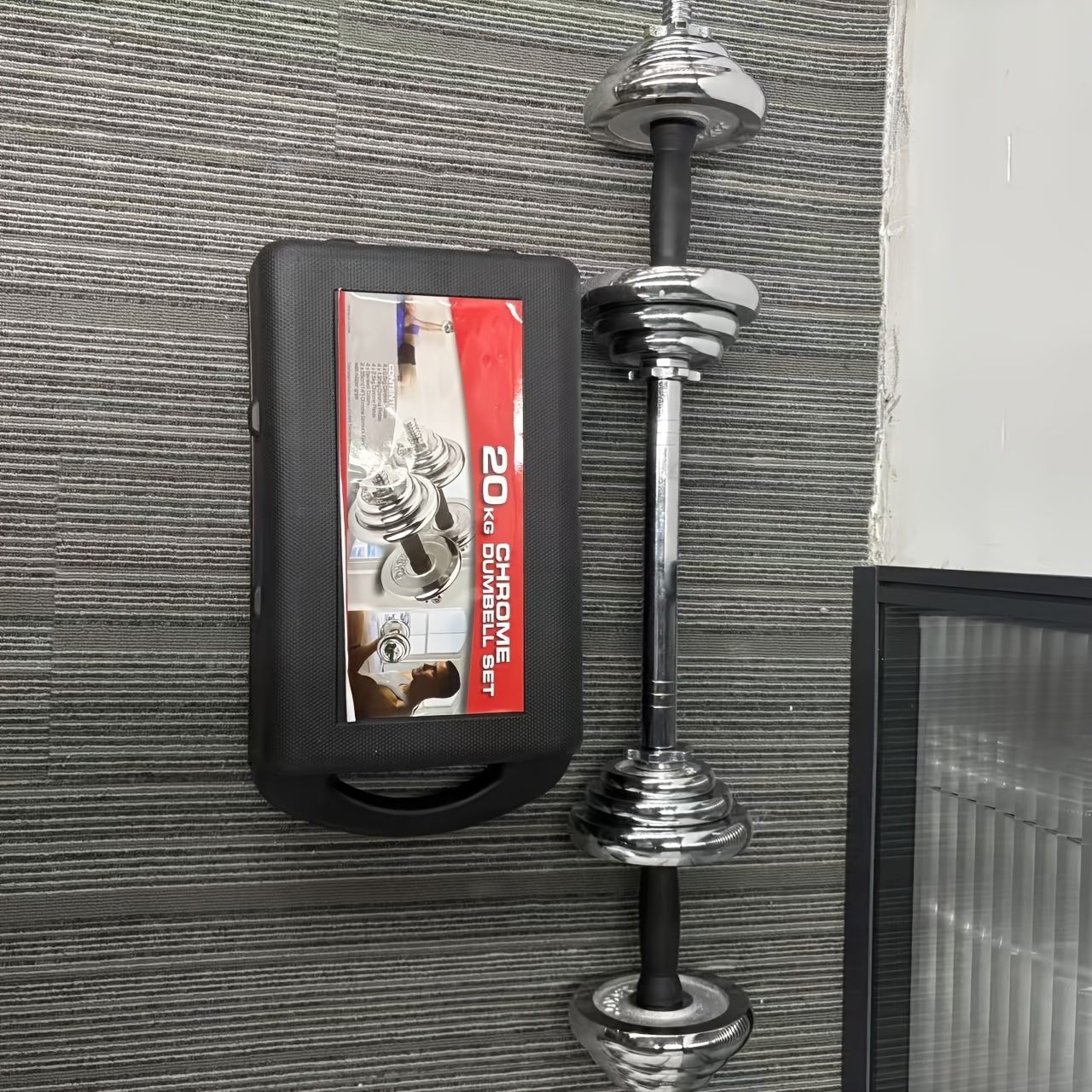 TEMU 20kg/10kg Verstelbare Dumbbell Set | Multifunctionele Verchroomde IJzeren Dumbbells en Barbell Combinatie, Inclusief Barbell Connector,