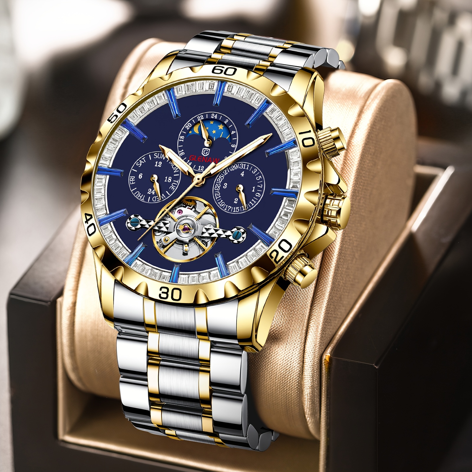 montre mécanique automatique homme en acier Temu Luxembourg