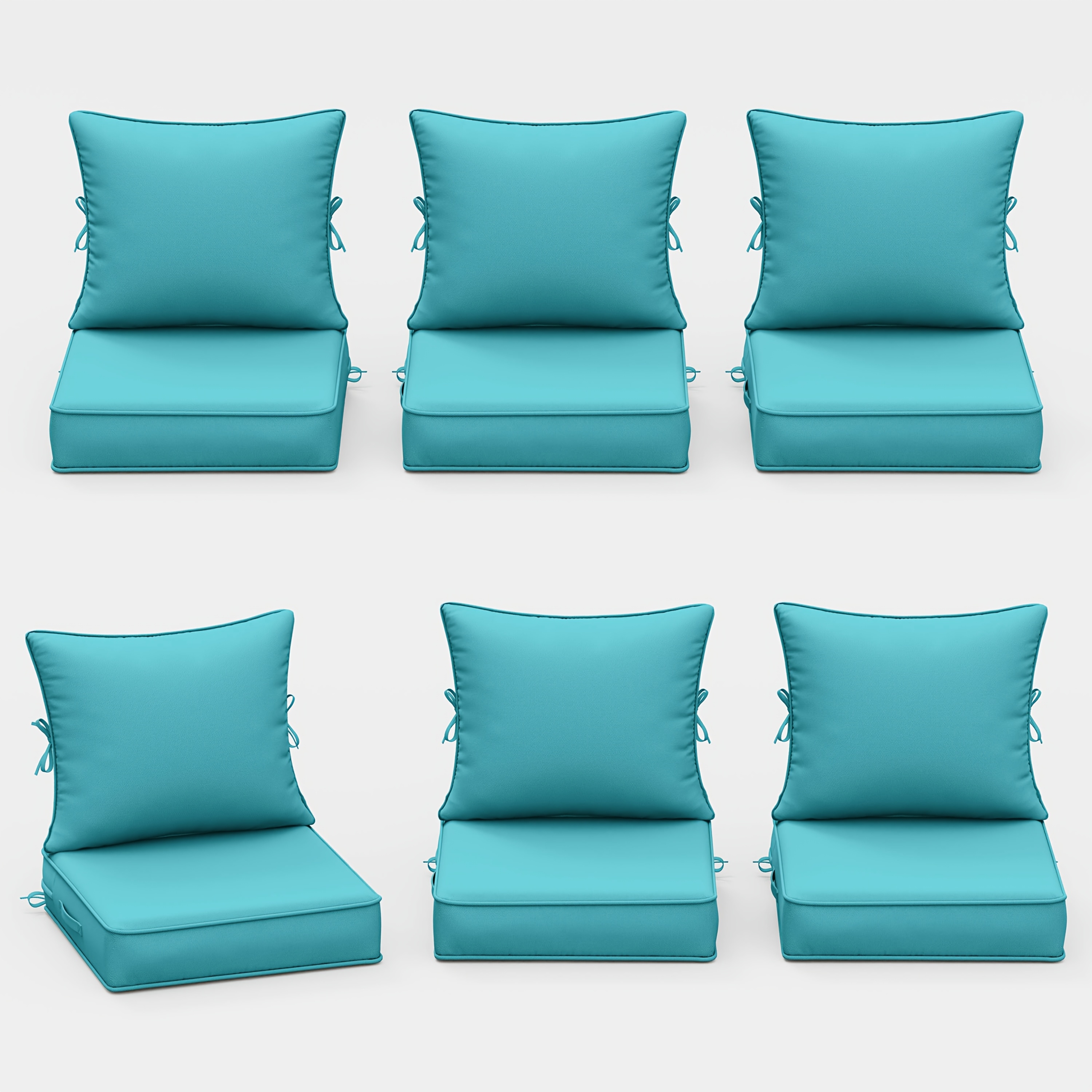 22x22x4 inch 1pc 2pcs 4pcs 6pcs outdoor patio furniture cushion set high quality thick waterproof and uv resistant seat and back cushions with removable machine washable covers suitable for lounge chairs and outdoor sofas
