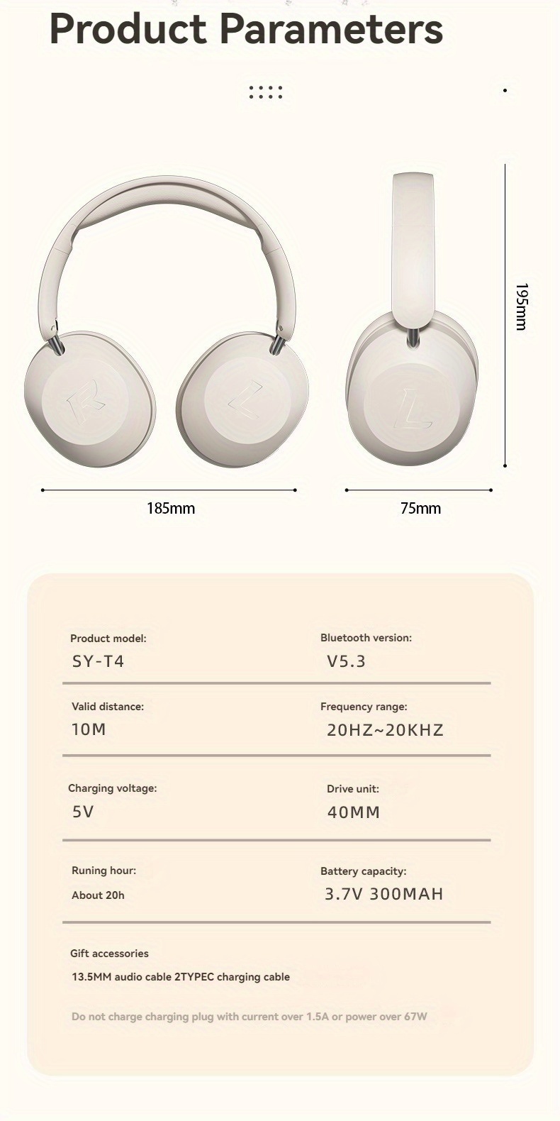 Wireless Headphones with Reduced Wearing Pressure Design, Bass Enhancement, Built-In Microphone, Telescopic Rotating Flat Design, Auxtf Mode Supports Increased Usage Time for Games And Sports, Wireless Gaming Headphones, Wireless Sports Headphones