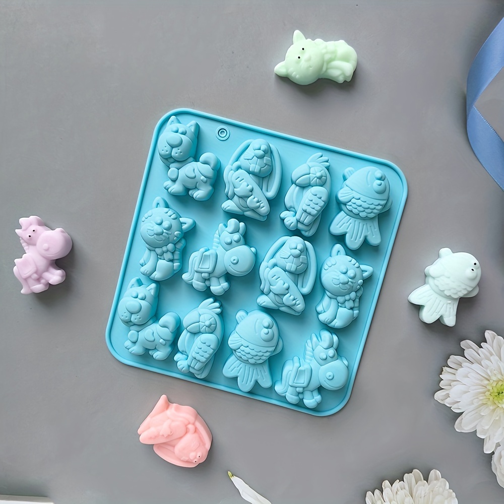 silicone animal cookie mold 12 cartoon goldfish horse Temu South