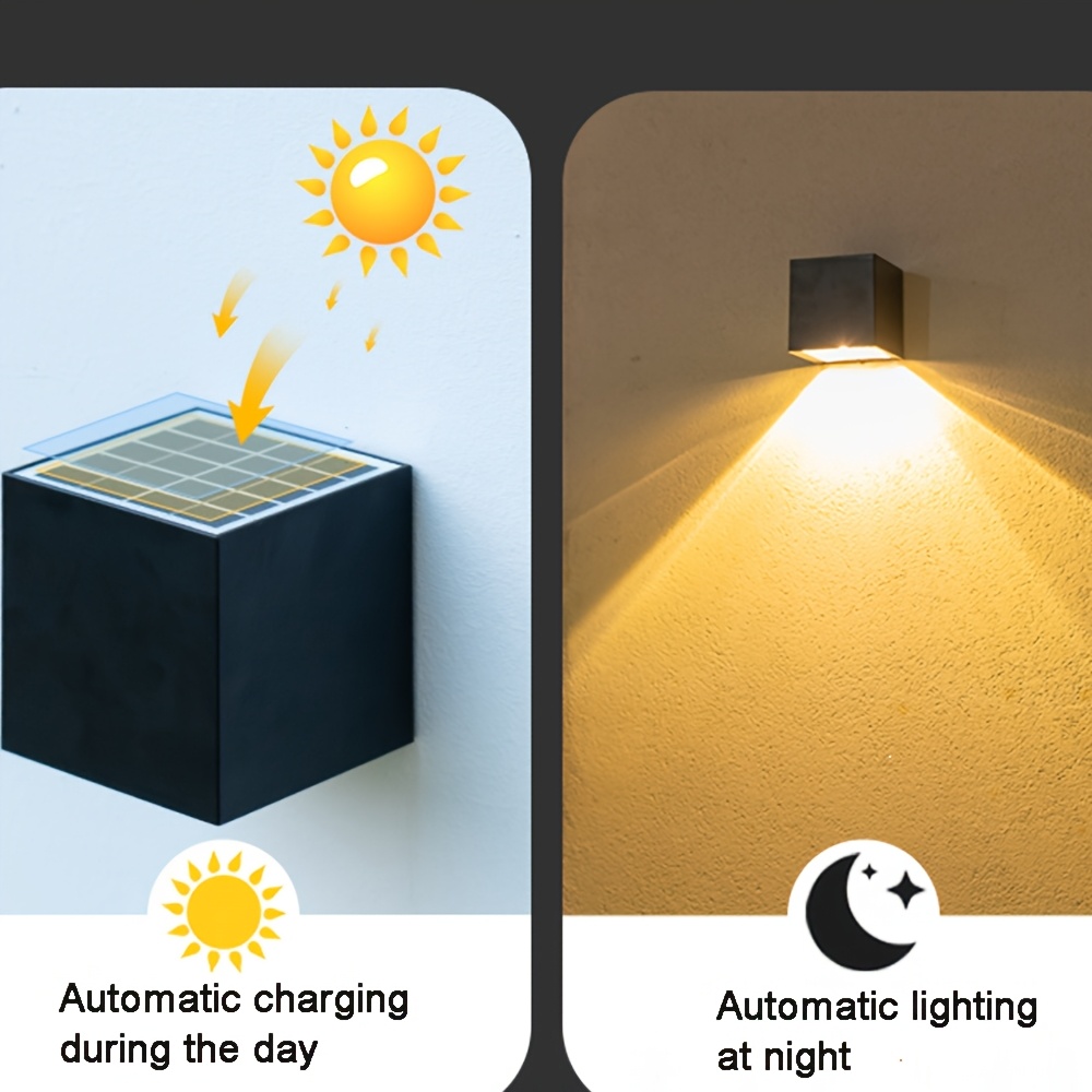 Upgraded Solar Wall Light with Adjustable Lighting Modes