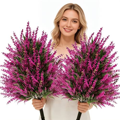 premium new artificial lavender ground insert tree flowers with stand uv resistant faux mixed shrub flowers suitable for spring and summer indoor outdoor decoration home decor hotel gardens weddings vacation settings garden ornaments