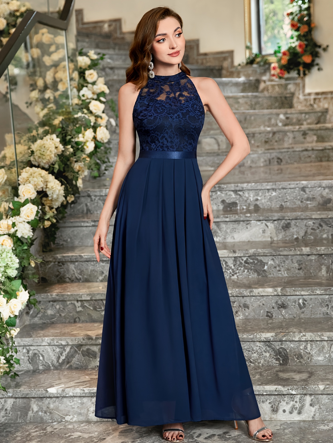 blue formal dress midi LTP0426,Royal blue homecoming dresses strapless midi dress satin a lin –  Laylatailor Shop