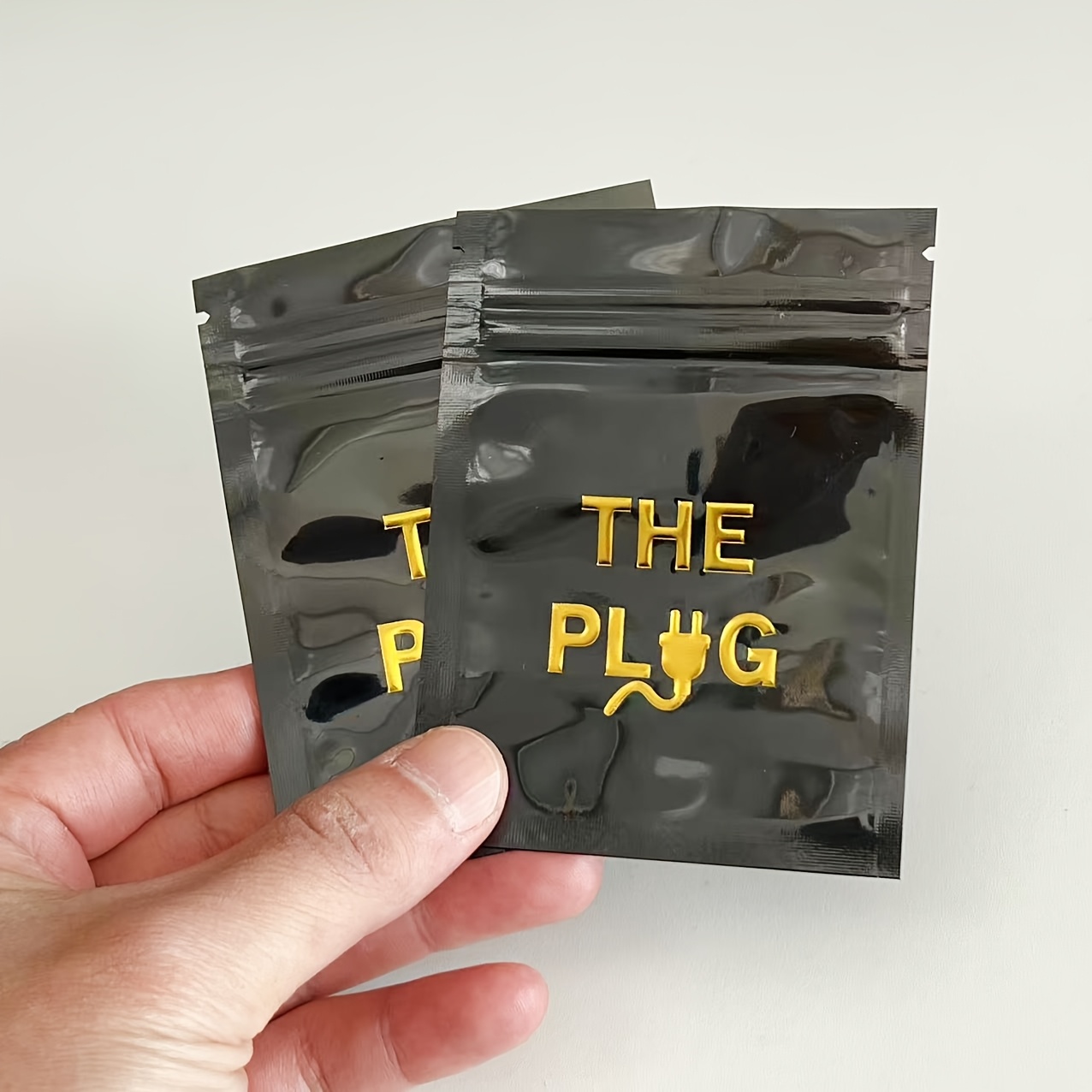 TEMU 100 pièces Sacs Mylar Réutilisables 7,5x10 cm avec Fenêtre Transparente - -Odeur, Sacs à Thermique, Sacs d'Emballage en Plastique pour Petites