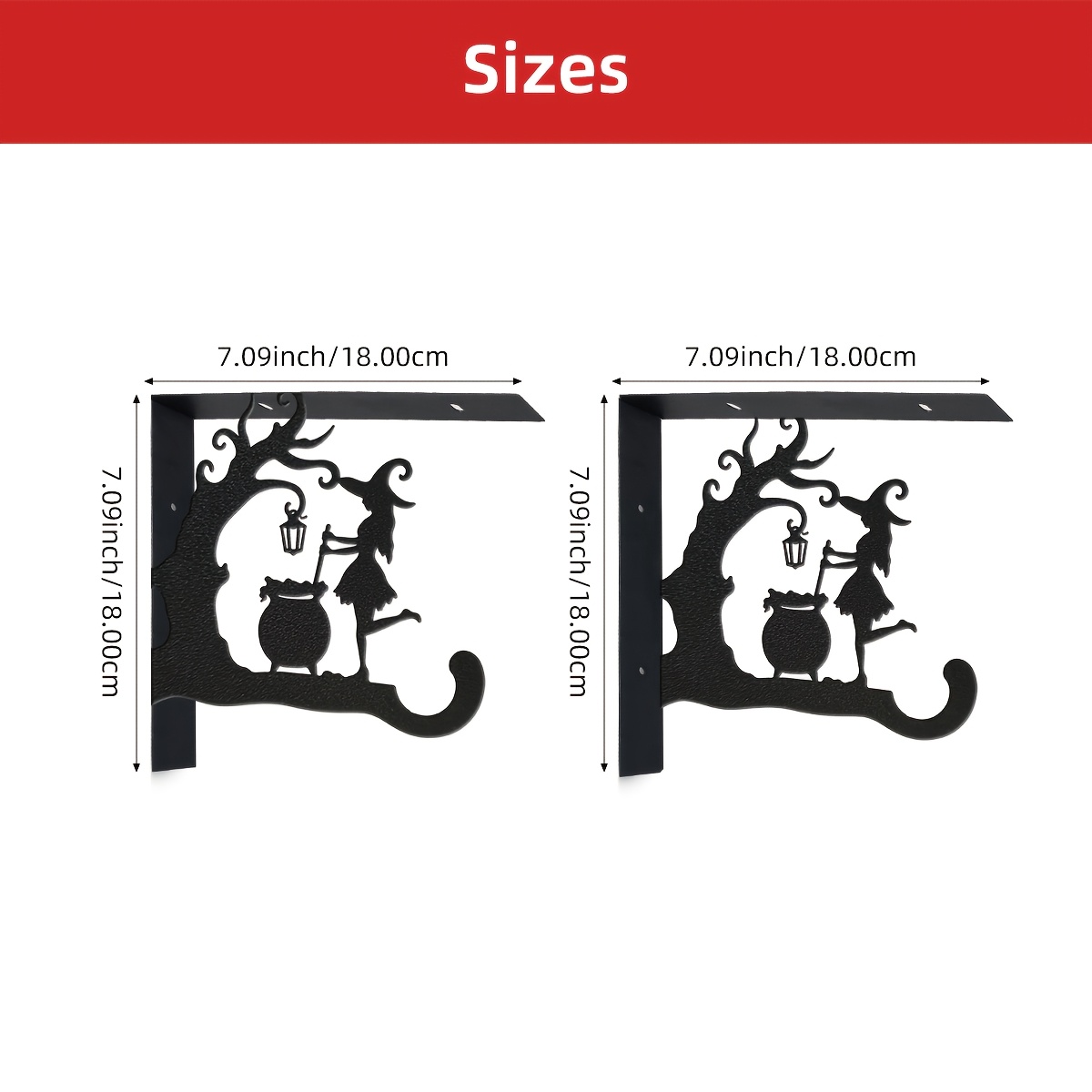 TEMU 2pcs Halloween-themed Metallic Gothic Witch-style Display Rack, Perfect For Displaying Plants, Vases, Towels, And Other Items; A Decorative And