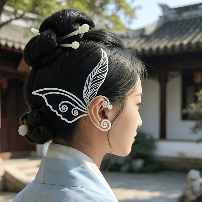 Women's Feather Butterfly Wing Ear Cuff, Vintage Design