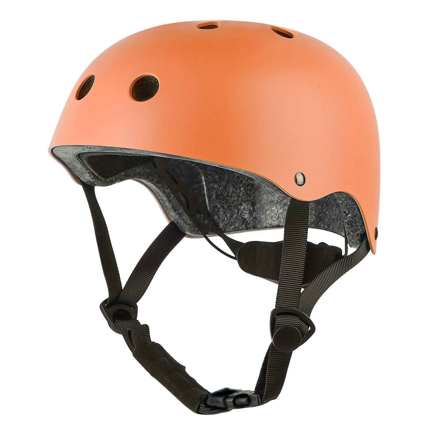 TEMU Kids Bike Helmet, 1pc Unisex Adjustable Sports Helmet With Removable Liner - Sleek Matte End, Ventilation Holes For , Perfect For Halloween,
