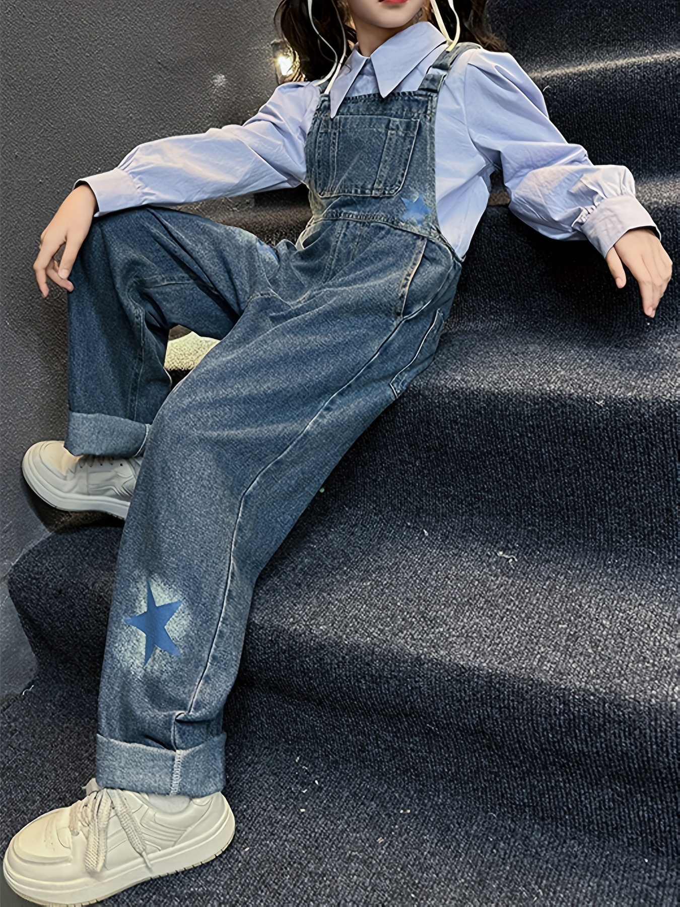 Chic Teen Girls' Denim Overalls with Casual Sporty, Loose Fit for  Spring/Fall Outdoor