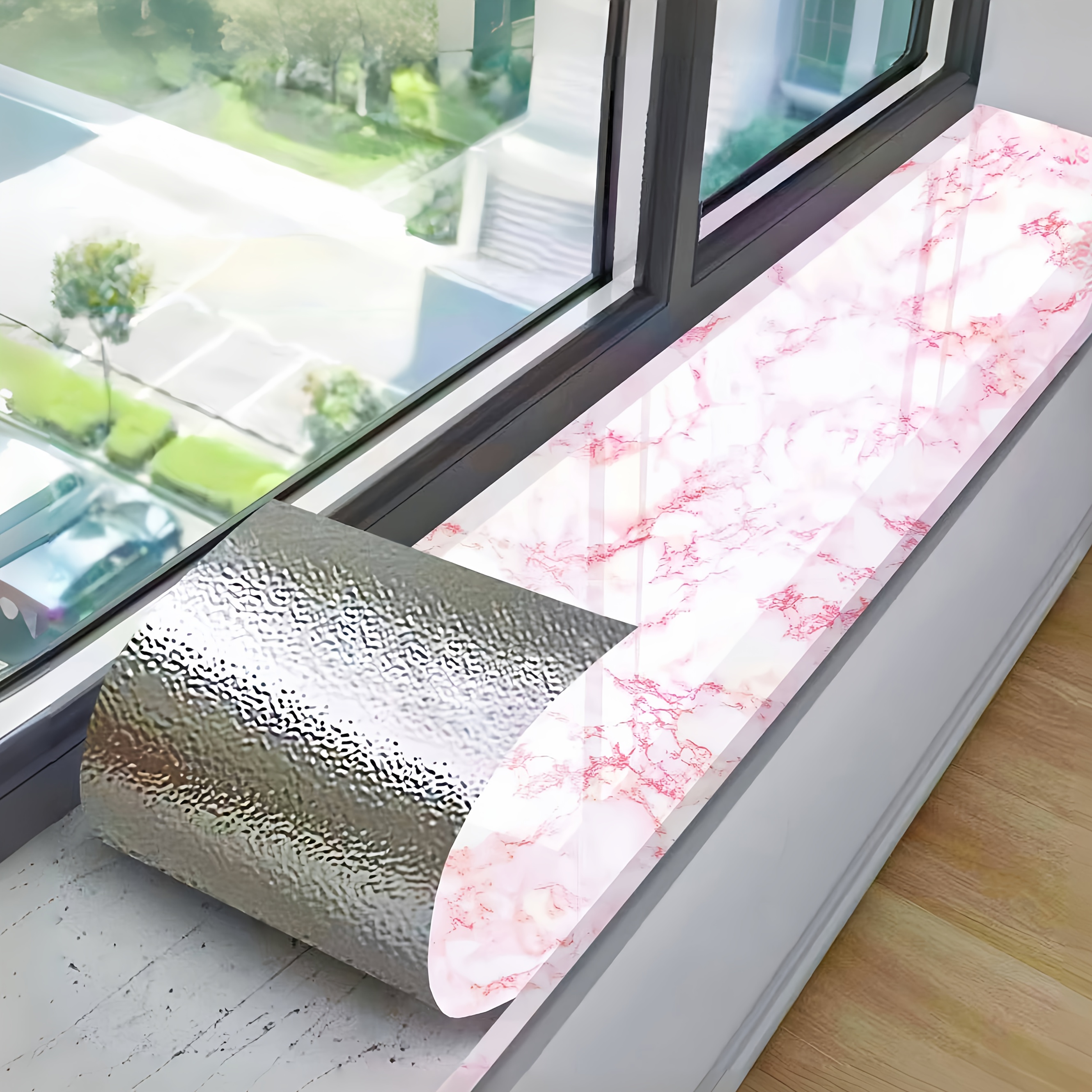 Image of Basic Marble Stickers For Window Sills - Ideal For Refreshing The Window Sills In Your Living Room, Bedroom, And Bathroom | Enhance Your Window Sills | Install