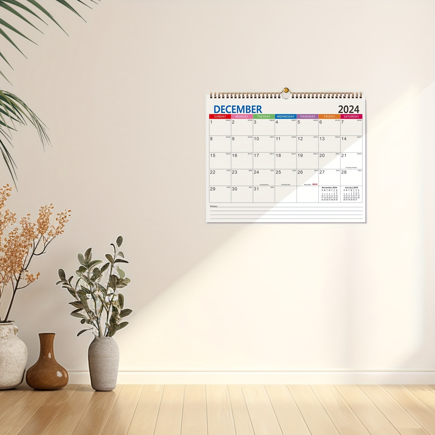 2024 2025 Family Calendar 18 Months Viewable Hanging - Temu