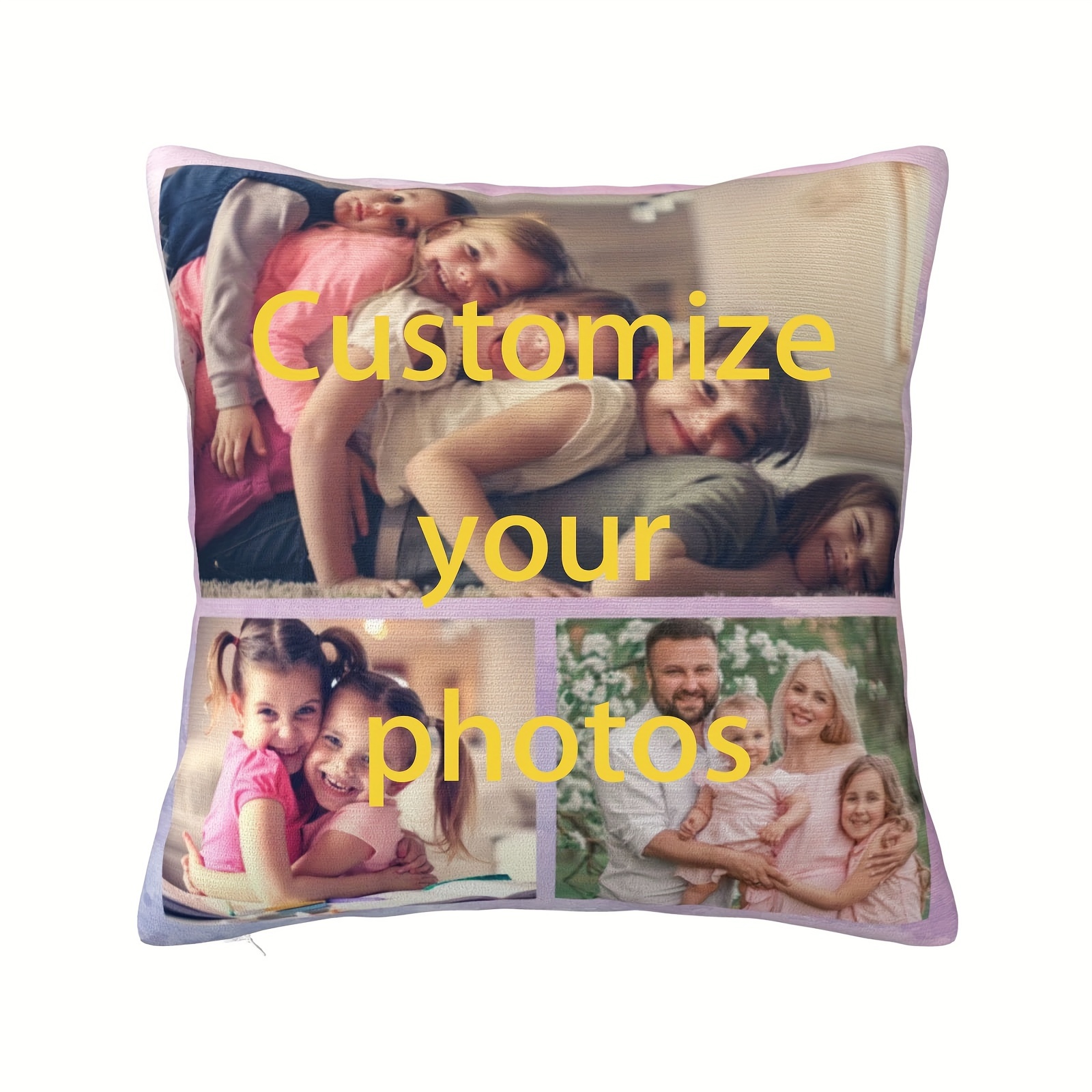 

1pc Your Photo Pillow Cover, Suitable For Couples, Parents, Friends, Pets, Birthdays, Holiday Celebrations, Documenting Life(thickened, Dacron Linen, Double-sided Printing, 18×18inch)