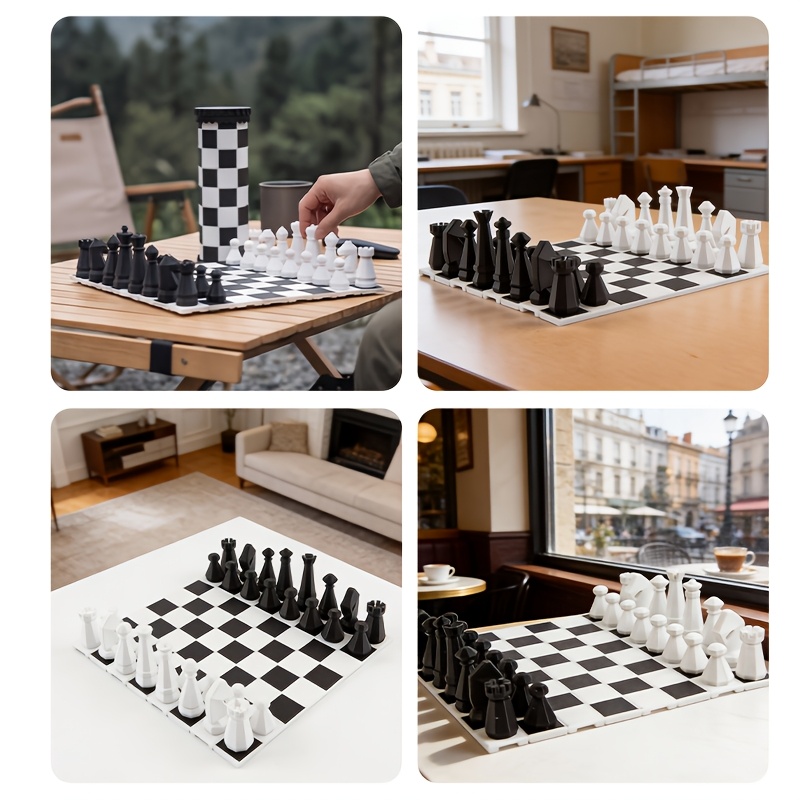 Juego de ajedrez portátil 2 en 1 de Go y ajedrez, juego de mesa competitivo, juguete ed...