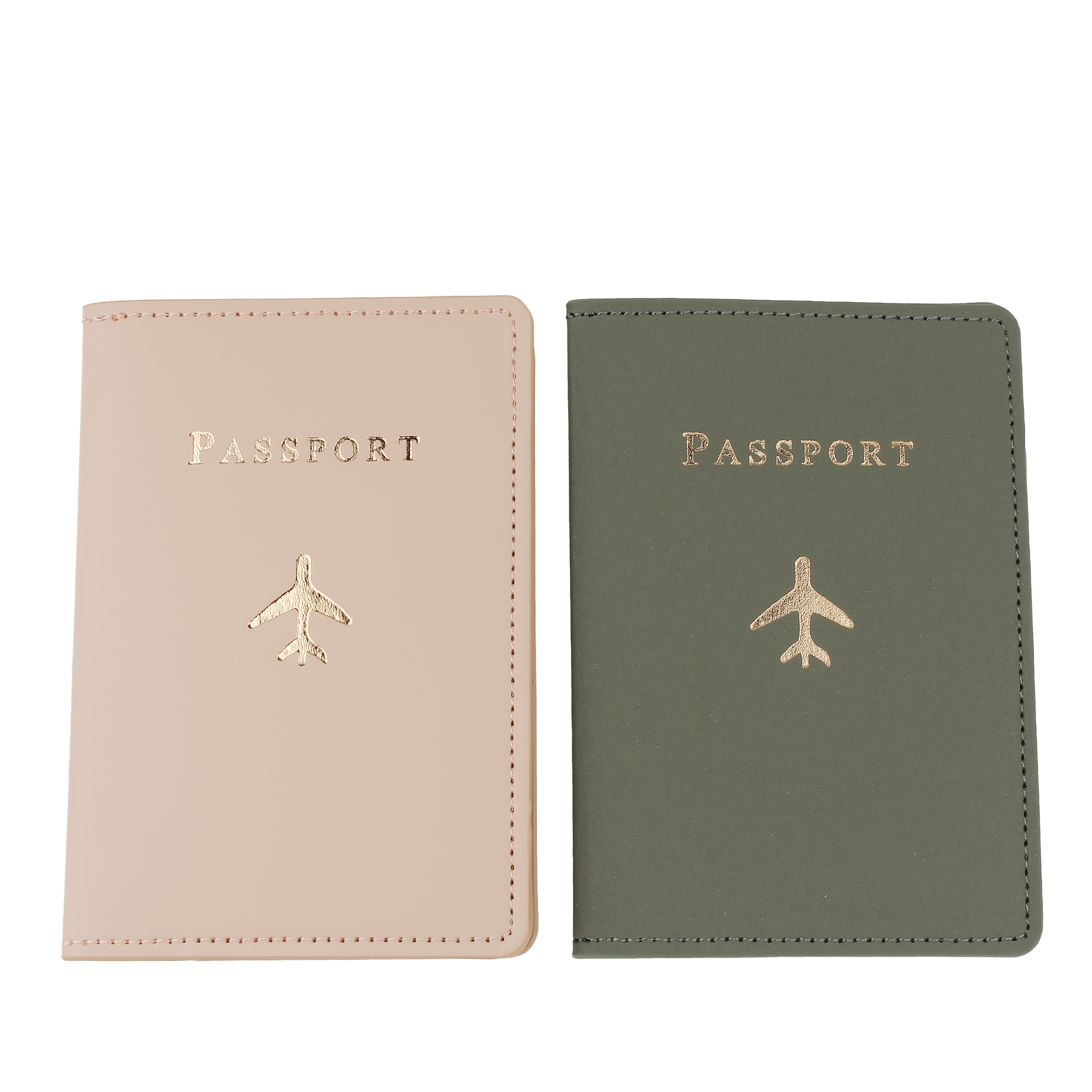TEMU 2pcs Upgraded Thickened Pu. Couple's Wedding Travel With Stamping And Multiple Card Slots, High-quality Durable Edging, Travel Essential, Beach
