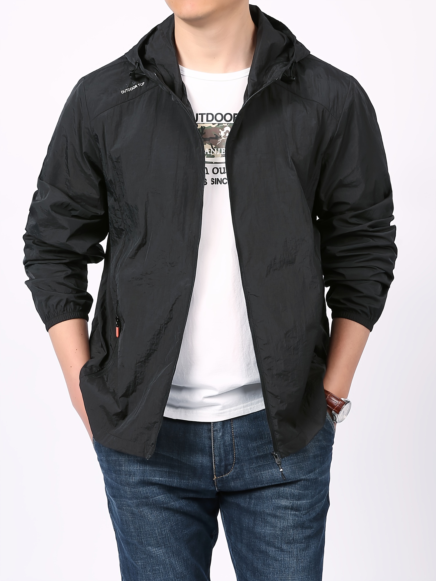 Breathable Fabric *'S Summer Sports Jacket Cooling Zip-Up Outdoor  Climbing Cycling Sun Protection Coat, Casual All-Match, Long Sleeve,  Regular Fit