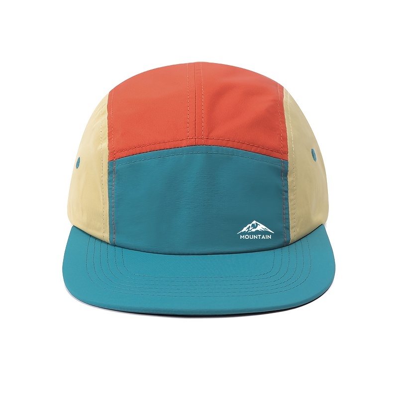 TEMU 1pc /summer Men's Colorblock Baseball , Trendy Fashion Flat Brim Duckbill Hat