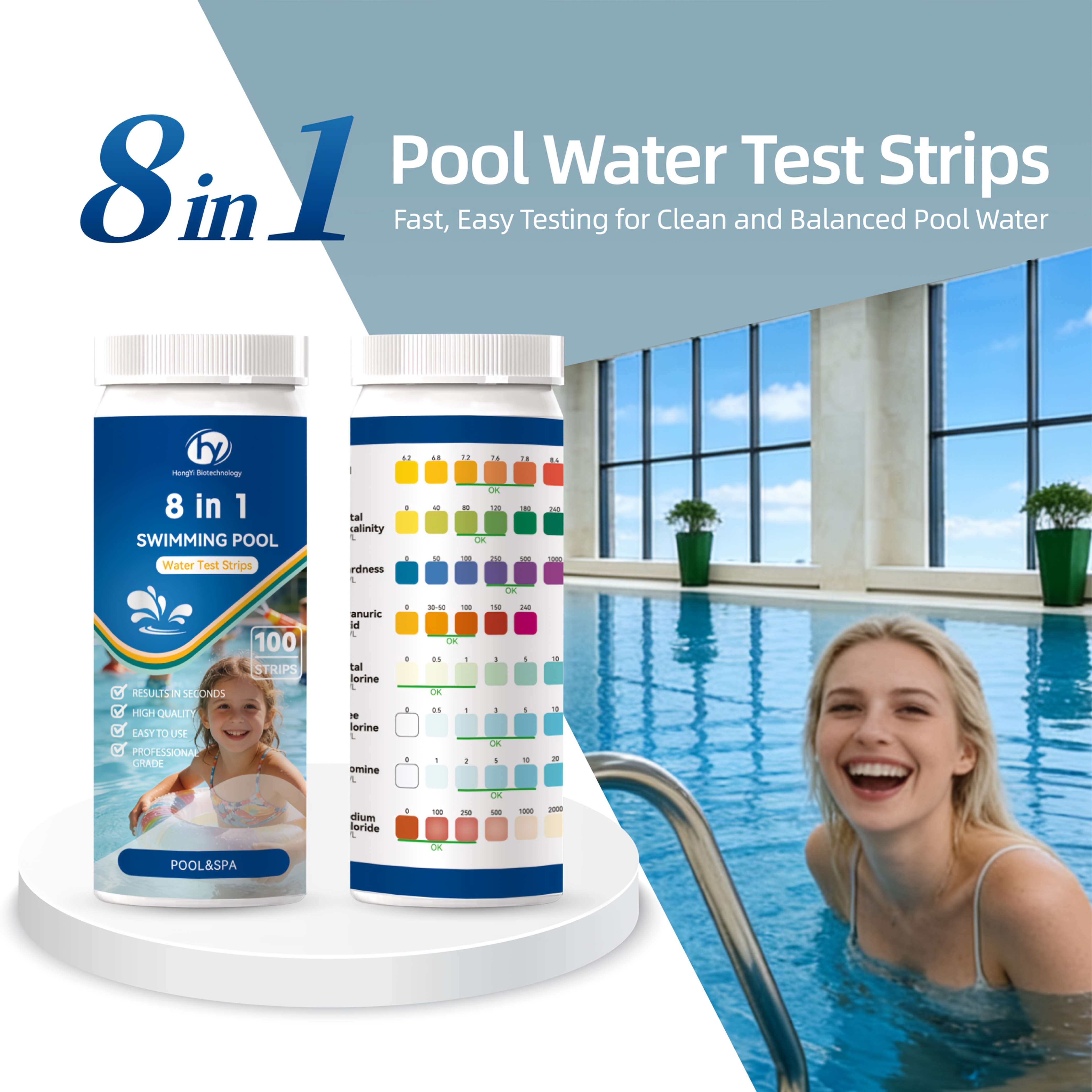 pool test strips sold on Temu United States