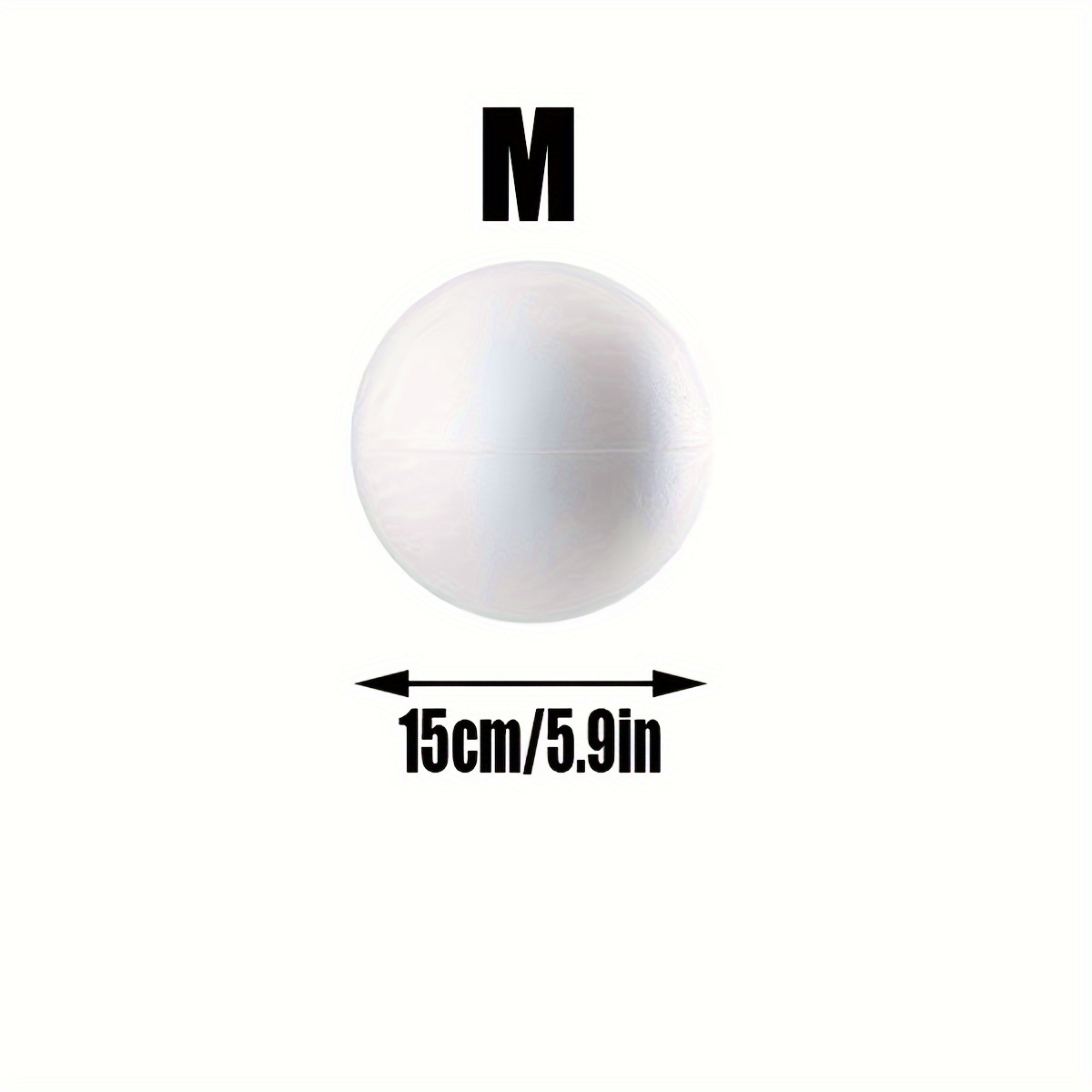1pc, 10/15/20cm Large White Foam Ball - Versatile Decoration For Elegant Weddings, Diy Holiday Crafts, And Seasonal Celebrations - Christmas Ornamentation, Smooth, Durable, Inspirational Art Supplies