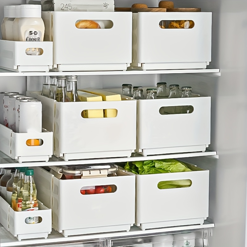 2/3pcs Expandable White Foldable Stackable Plastic Bins